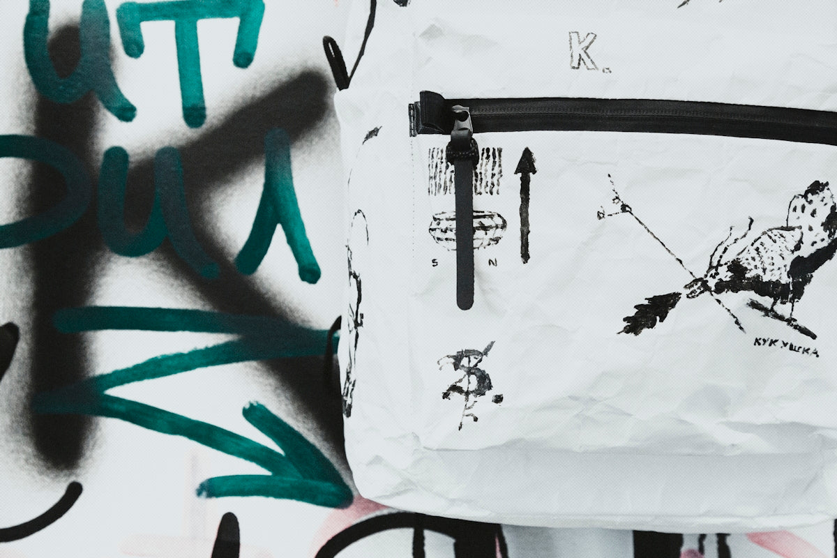 white and black tote bag