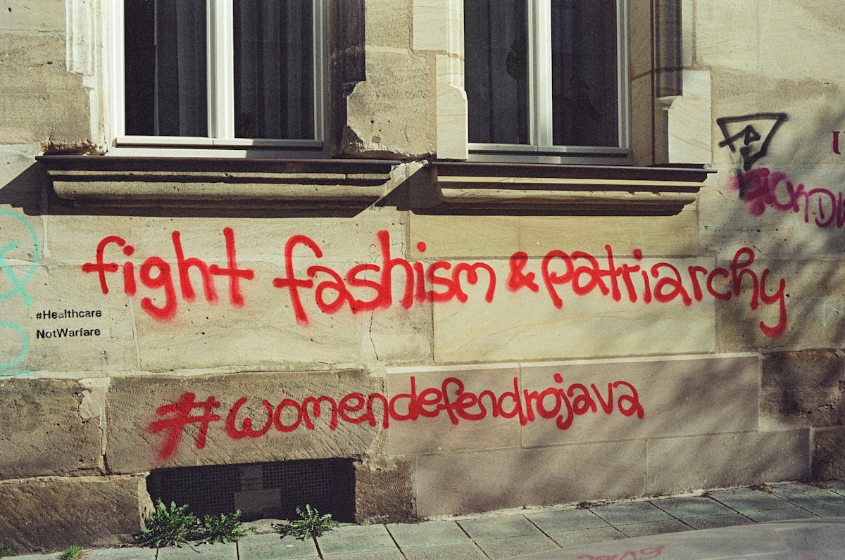 a building with graffiti on the side of it