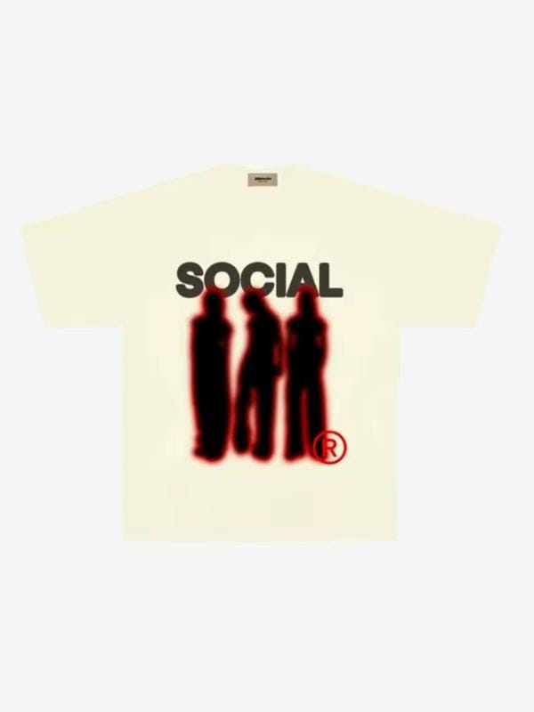 T-Shirt Social Beige — T-Shirt Streetwear Y2K ShineAndGlory