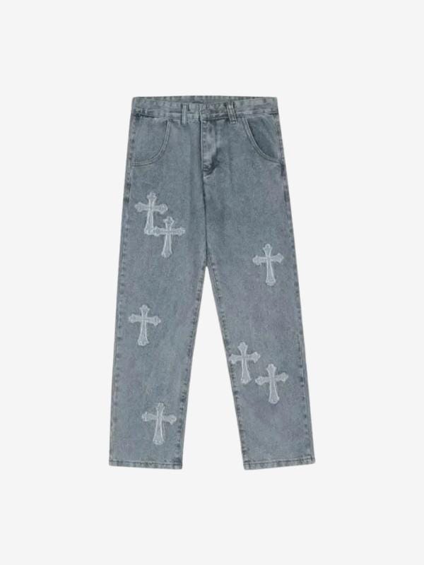 Jean Live God Bleu — Pantalon Streetwear Y2K ShineAndGlory