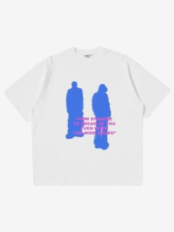 T-Shirt How Strange Blanc — T-Shirt Streetwear Y2K ShineAndGlory