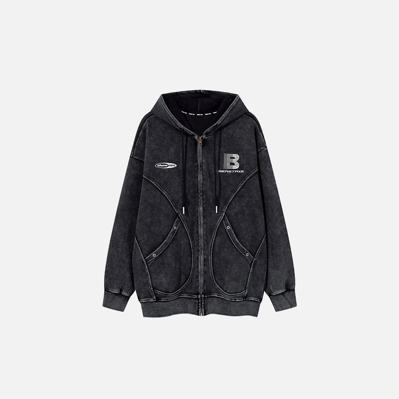 SUDADERA CON CREMALLERA "URBAN TRACK"