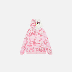 SUDADERA CON CREMALLERA "ICONIC KITTY"