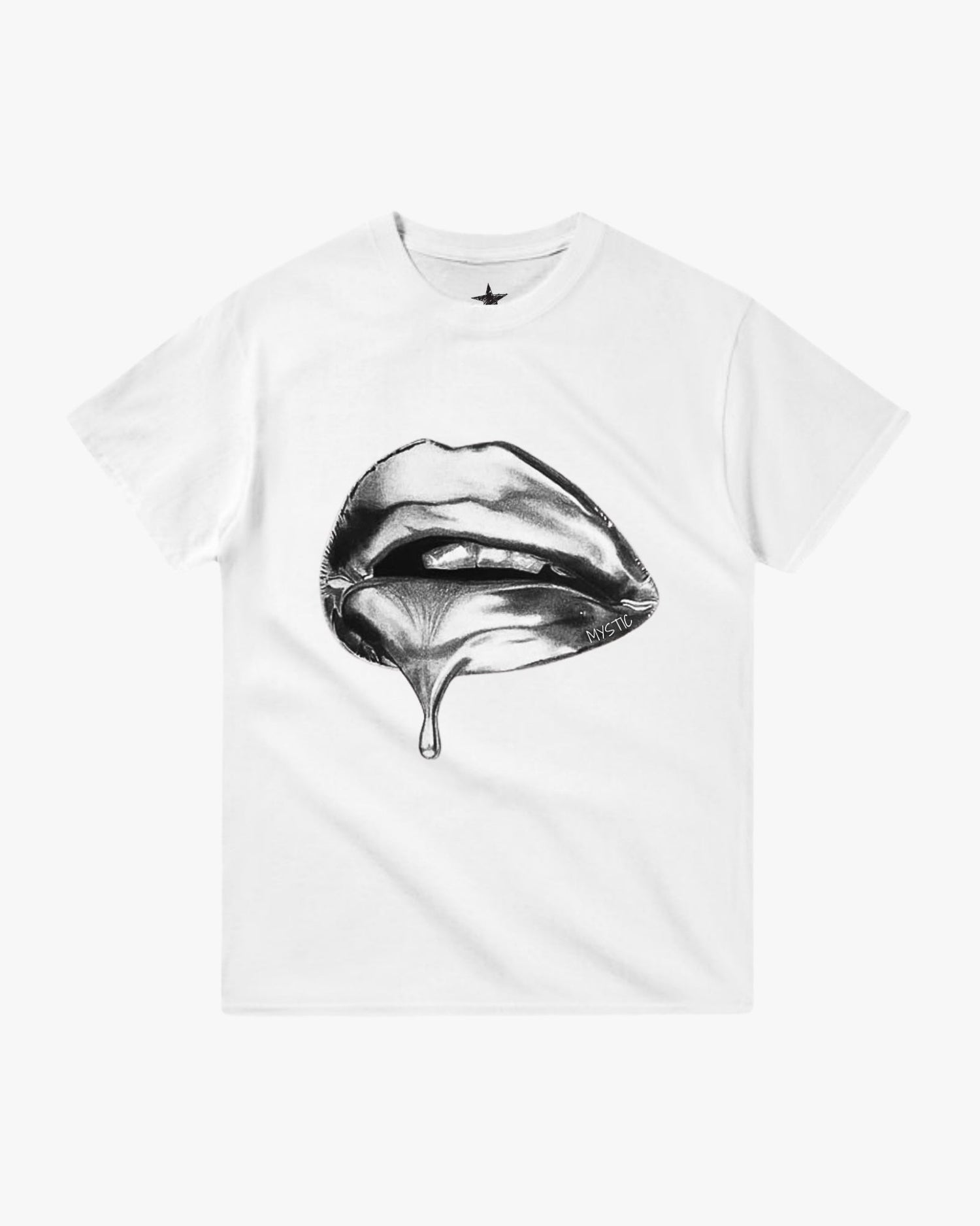 T-Shirt Silver Kiss Blanc — T-Shirt Streetwear Y2K ShineAndGlory