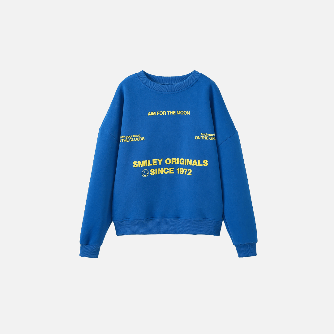 Sweat Blue Letter Bleu — Sweat Streetwear Y2K ShineAndGlory