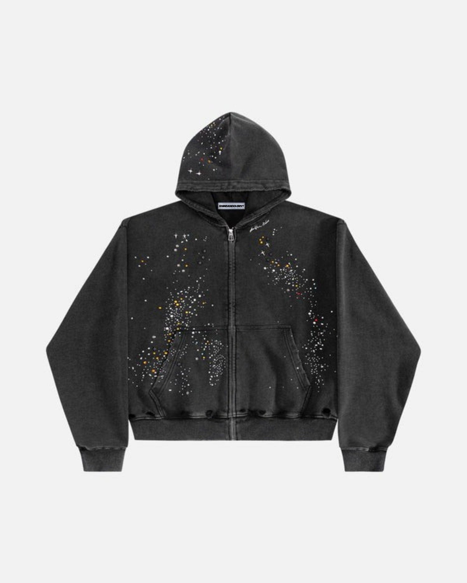 Sweat Zippé Rhinestone — Streetwear Y2K ShineAndGlory