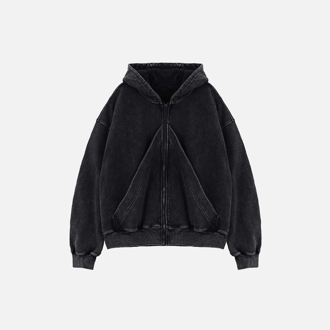 SUDADERA CON CREMALLERA "BLACK OVERTailleD"