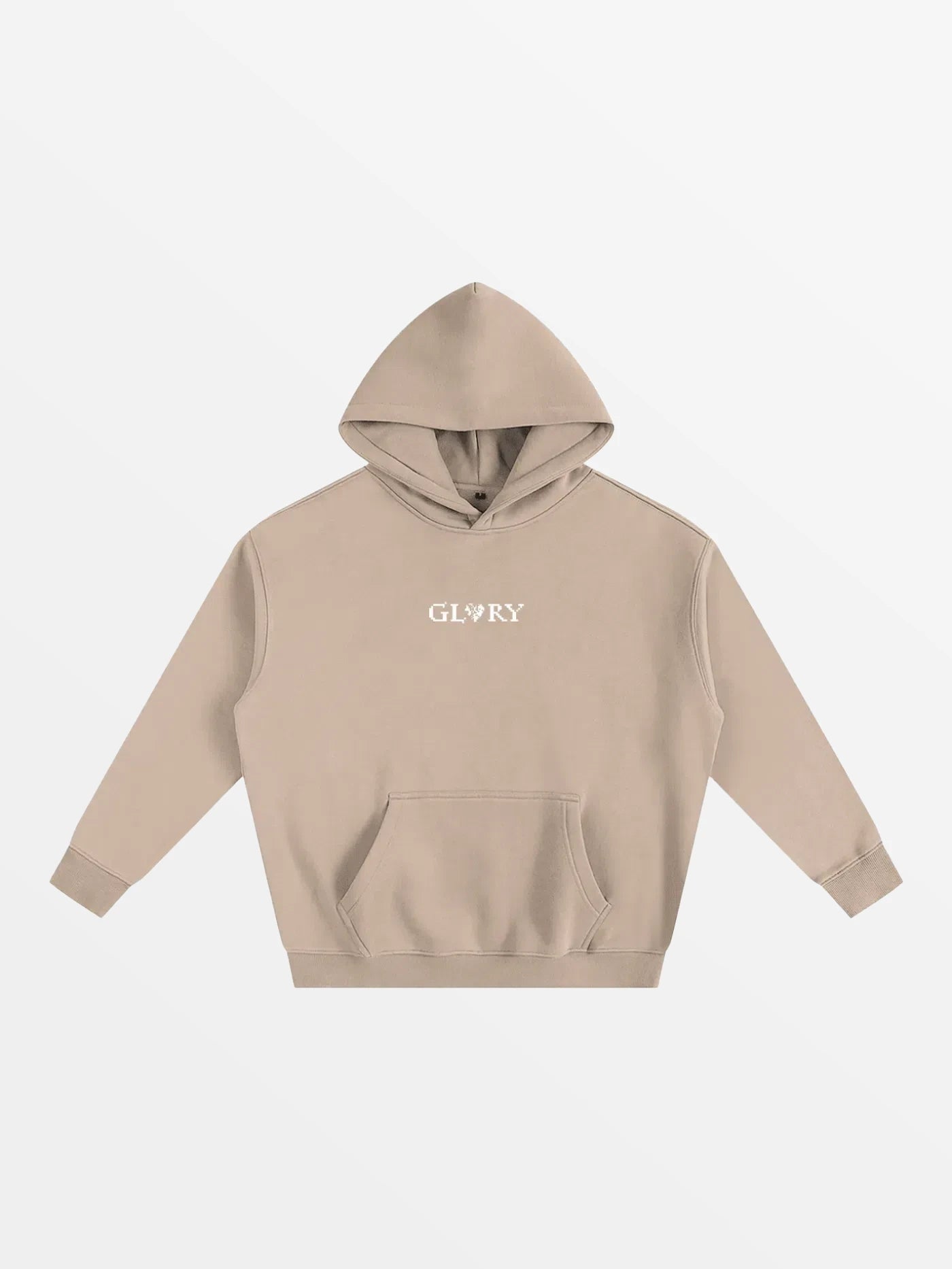 HOODIE "LOVE"-SHINEANDGLORY-Gris Apricot-S-SHINEANDGLORY