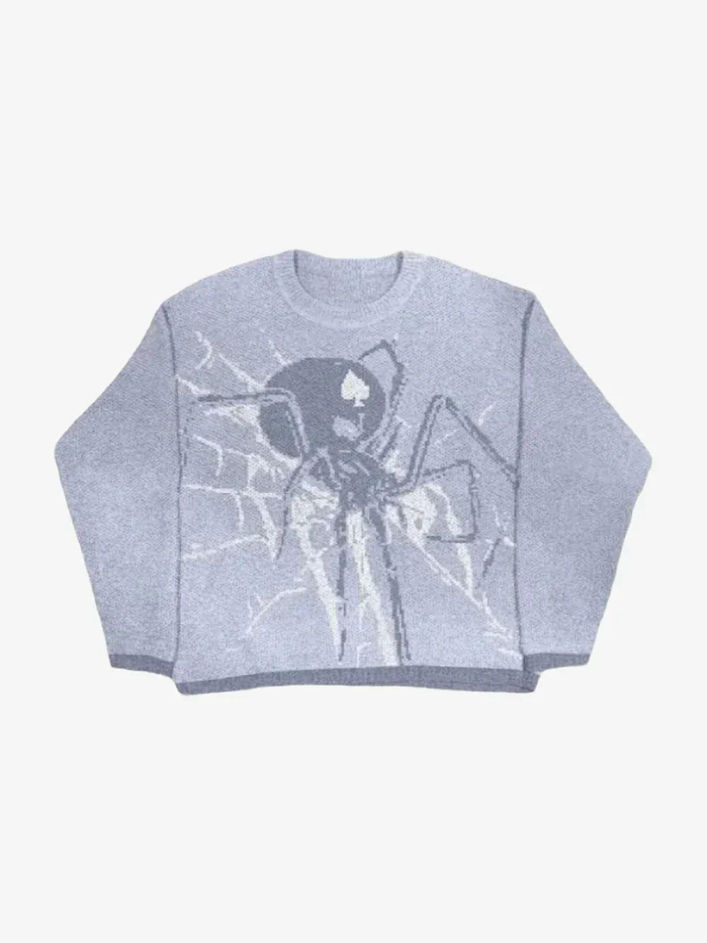 Pull en Maille Spider Bleu ciel — Pull Knit Streetwear Y2K ShineAndGlory