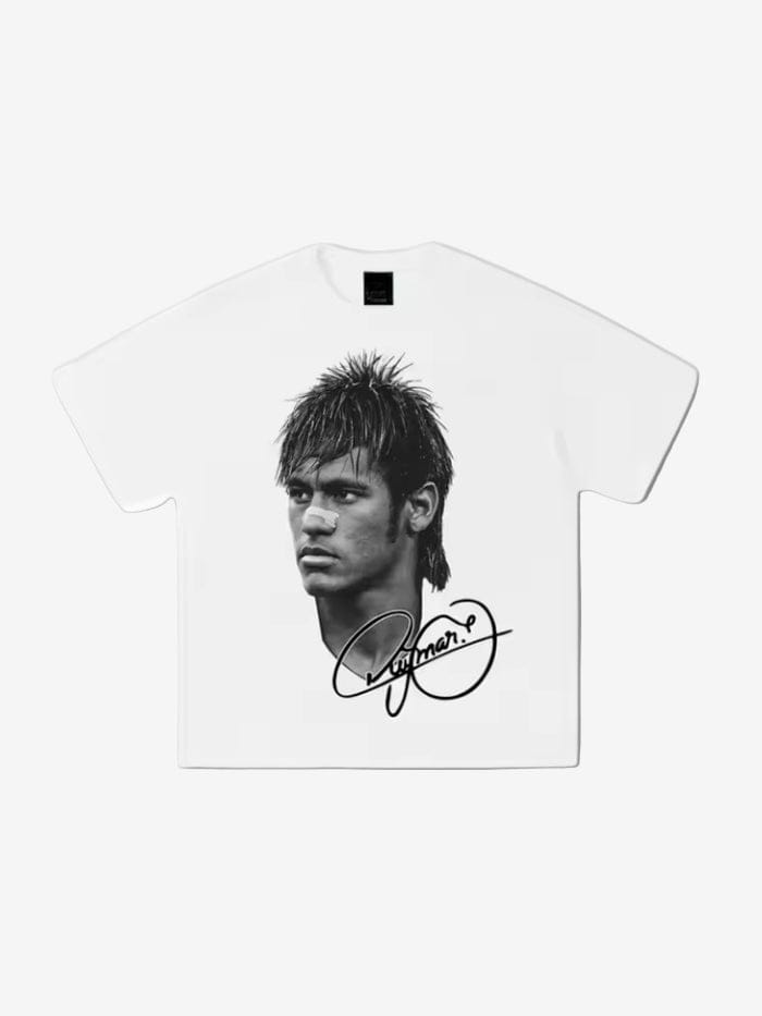 T-Shirt Neymar Blanc — T-Shirt Streetwear Y2K ShineAndGlory