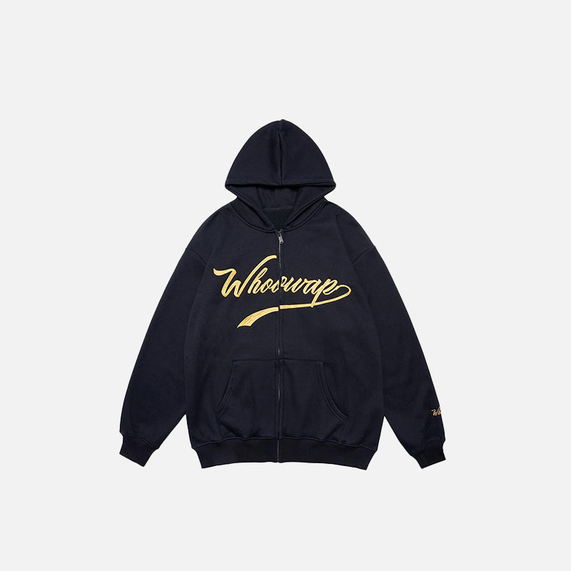 SUDADERA CON CREMALLERA "WHAT"