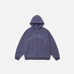 SUDADERA CON CREMALLERA "WASHED" PRIME