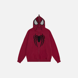 SUDADERA CON CREMALLERA "MÁSCARA DE ARAÑA"