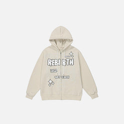 SUDADERA CON CREMALLERA "REBIRTH SKELETON"