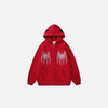 SUDADERA CON CREMALLERA "GOTHIC WEB"