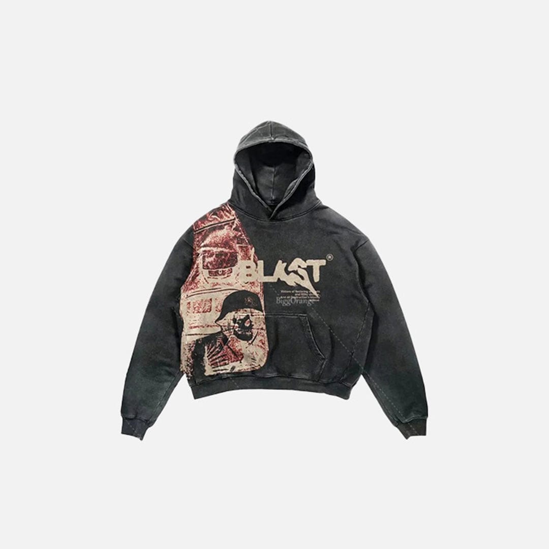 Hoodie Daxon Bleu — Hoodie Streetwear Y2K ShineAndGlory