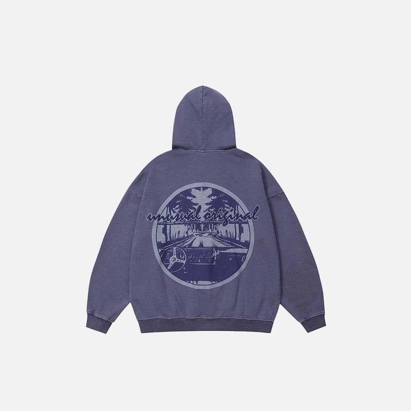 SUDADERA CON CREMALLERA "WASHED" PRIME