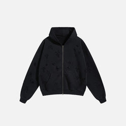 SUDADERA CON CREMALLERA "TORN TRACKS"