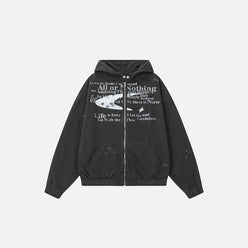 SUDADERA CON CREMALLERA "TODO O NADA"