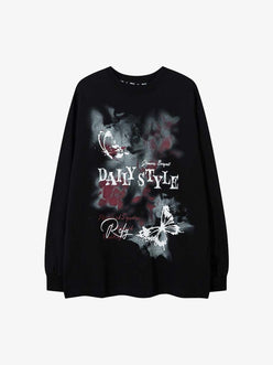 LONG SLEEVE "BUTTERFLY SCRIPT"