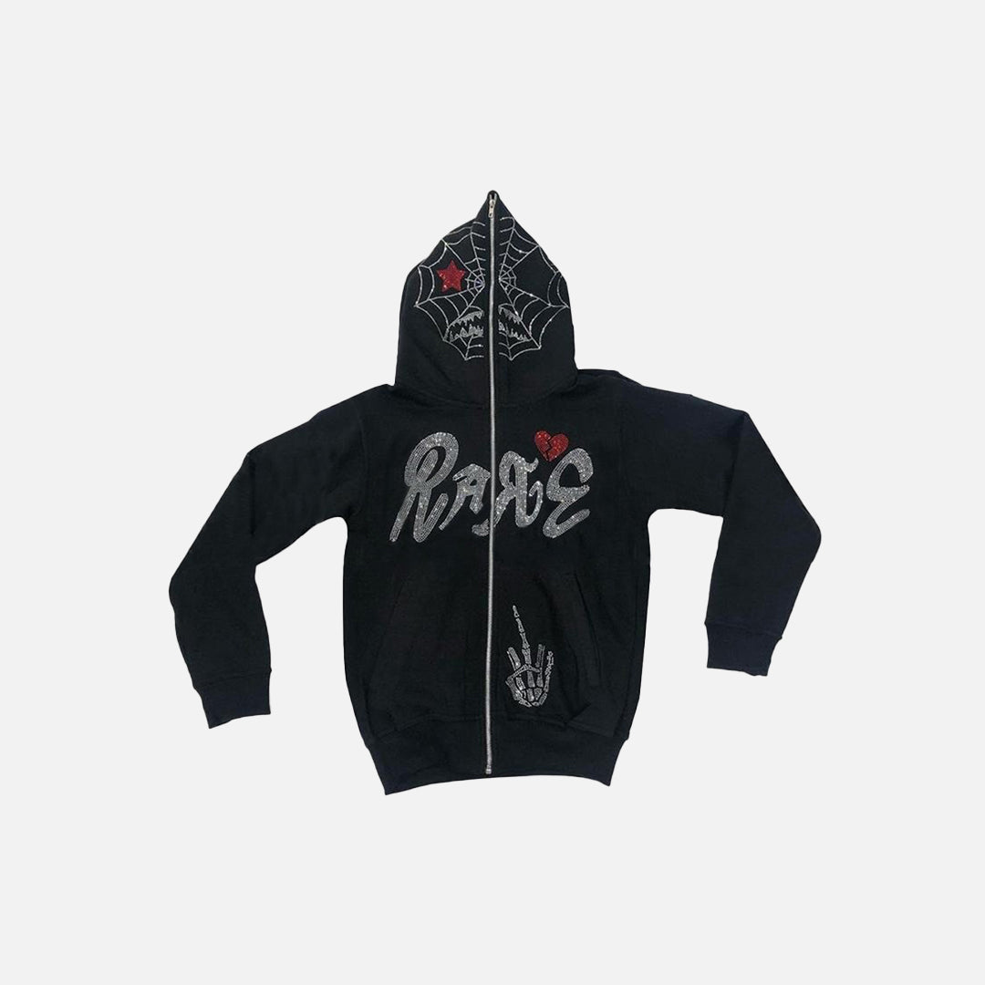 SUDADERA CON CREMALLERA "NEGRA"