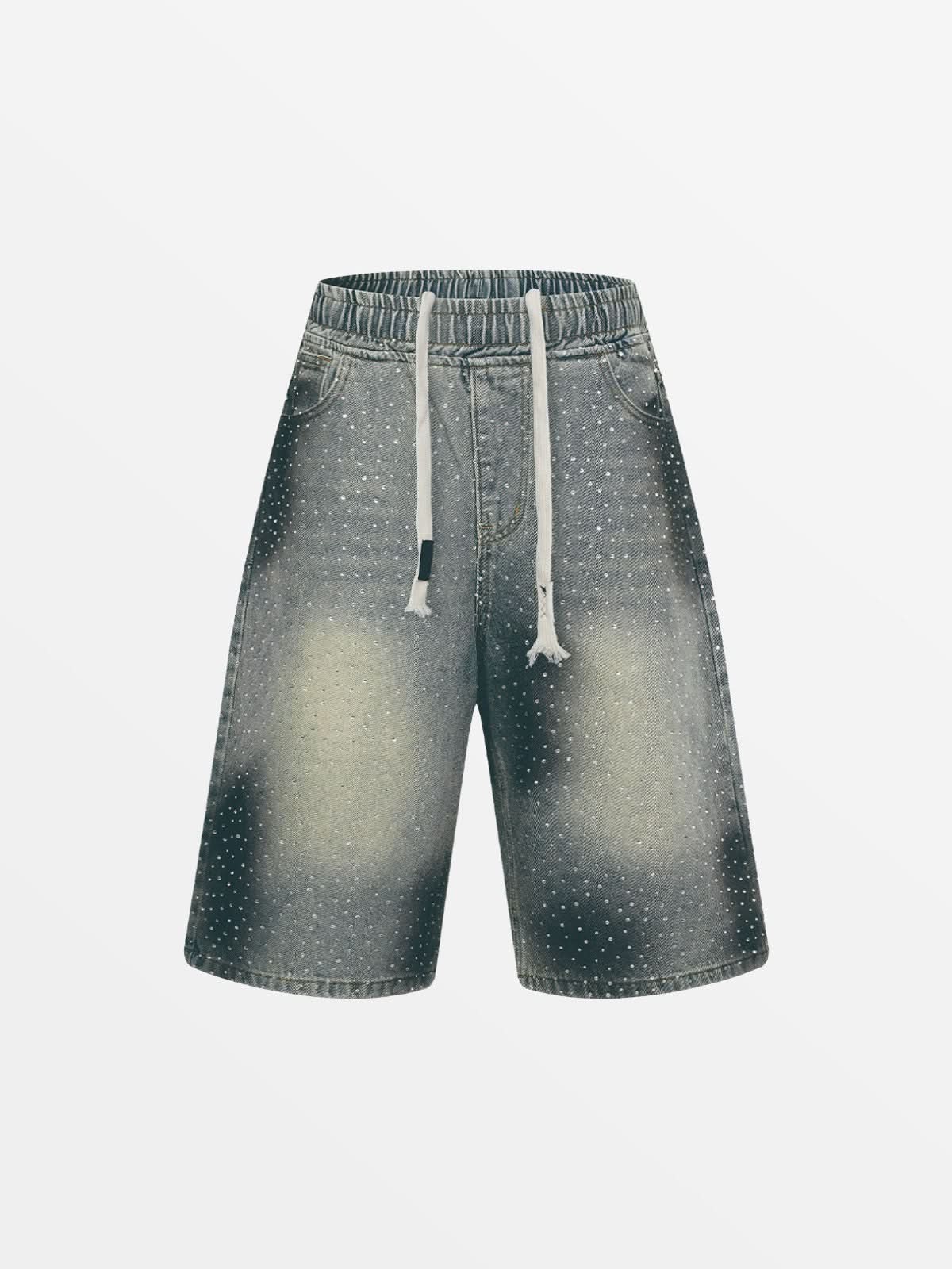 Short en Jean Zovern Bleu clair — Short Denim Streetwear Y2K ShineAndGlory