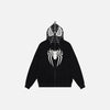 SUDADERA CON CREMALLERA "MÁSCARA DE ARAÑA"
