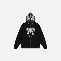 SUDADERA CON CREMALLERA "MÁSCARA DE ARAÑA"