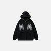 SUDADERA CON CREMALLERA "GOTHIC WEB"