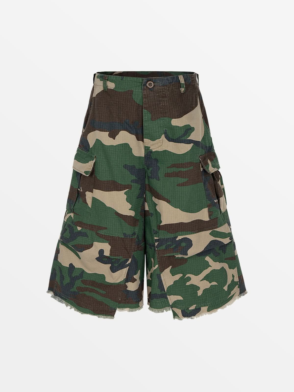 Short en Jean Gralon Camouflage — Short Denim Streetwear Y2K ShineAndGlory