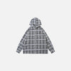 SUDADERA CON CREMALLERA "SUDADERA CON CAPUCHA DE CUADROS"