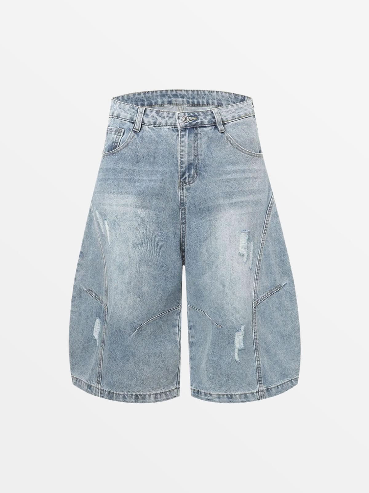 Short en Jean Dornix Bleu clair — Short Denim Streetwear Y2K ShineAndGlory