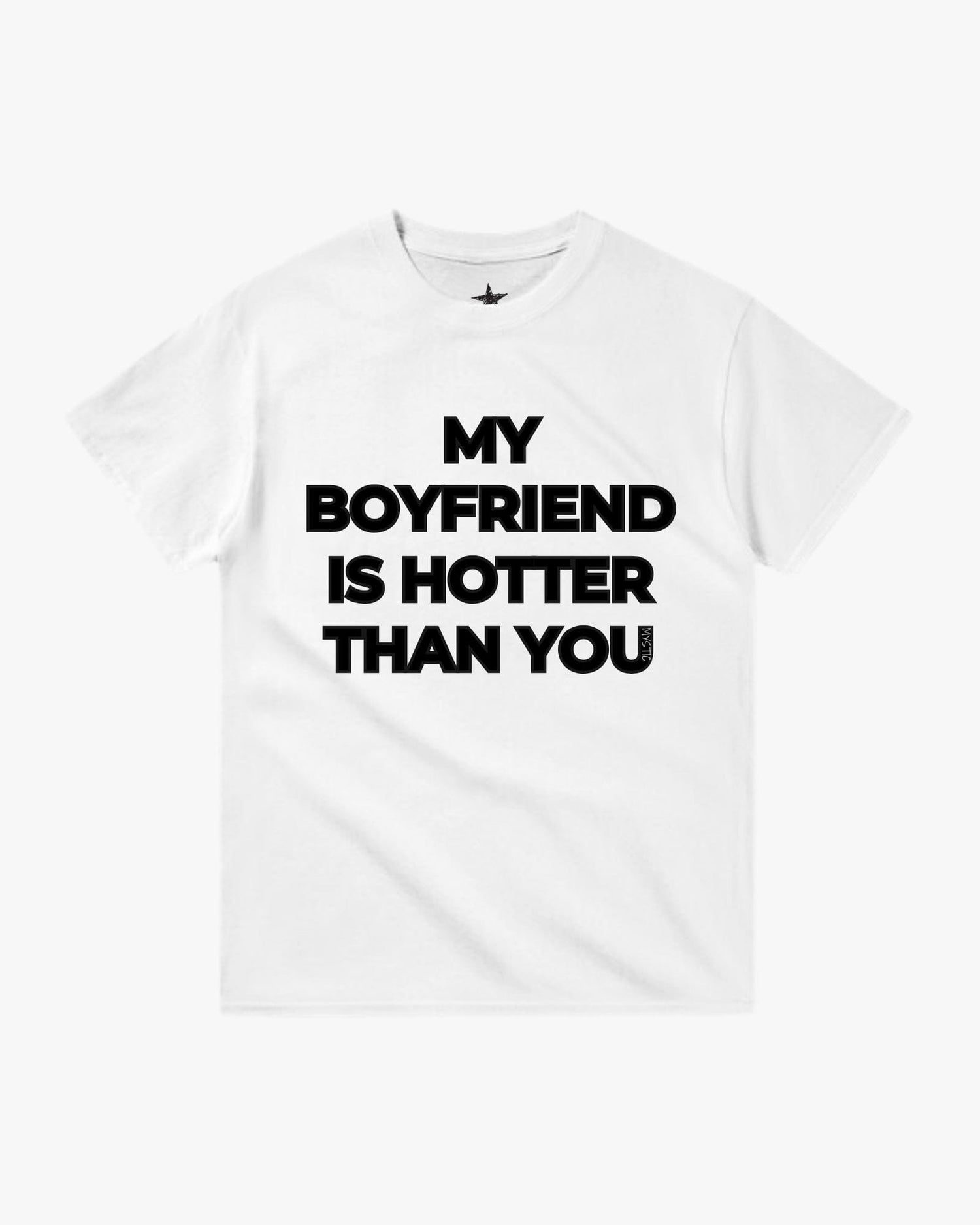 T-Shirt Hot Boyfriend Blanc — T-Shirt Streetwear Y2K ShineAndGlory