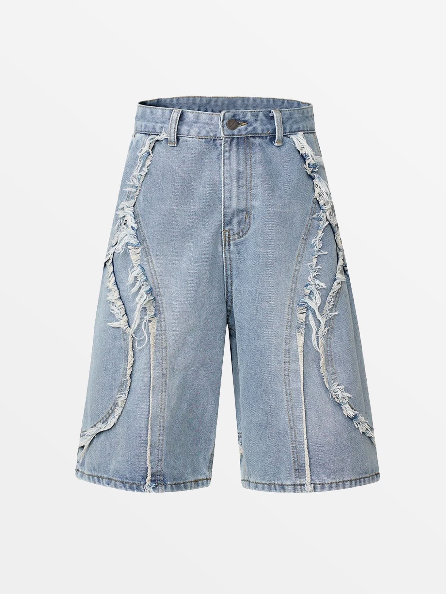 Short en Jean Solza Bleu clair — Short Denim Streetwear Y2K ShineAndGlory