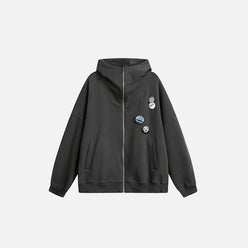 SUDADERA CON CREMALLERA "LOOSE SPORTS"