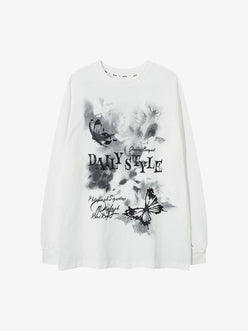 LONG SLEEVE "BUTTERFLY SCRIPT"