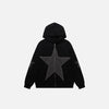 SUDADERA CON CREMALLERA "GRÁFICO ESTRELLA"