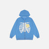 SUDADERA CON CREMALLERA "ESQUELETO TORÁCICO"