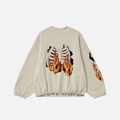 SUDADERA "ESQUELETO LLAMEANTE"