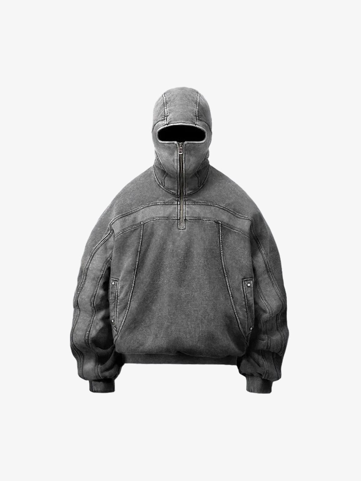 Veste Zipper Gris — Veste Jacket Streetwear Y2K ShineAndGlory