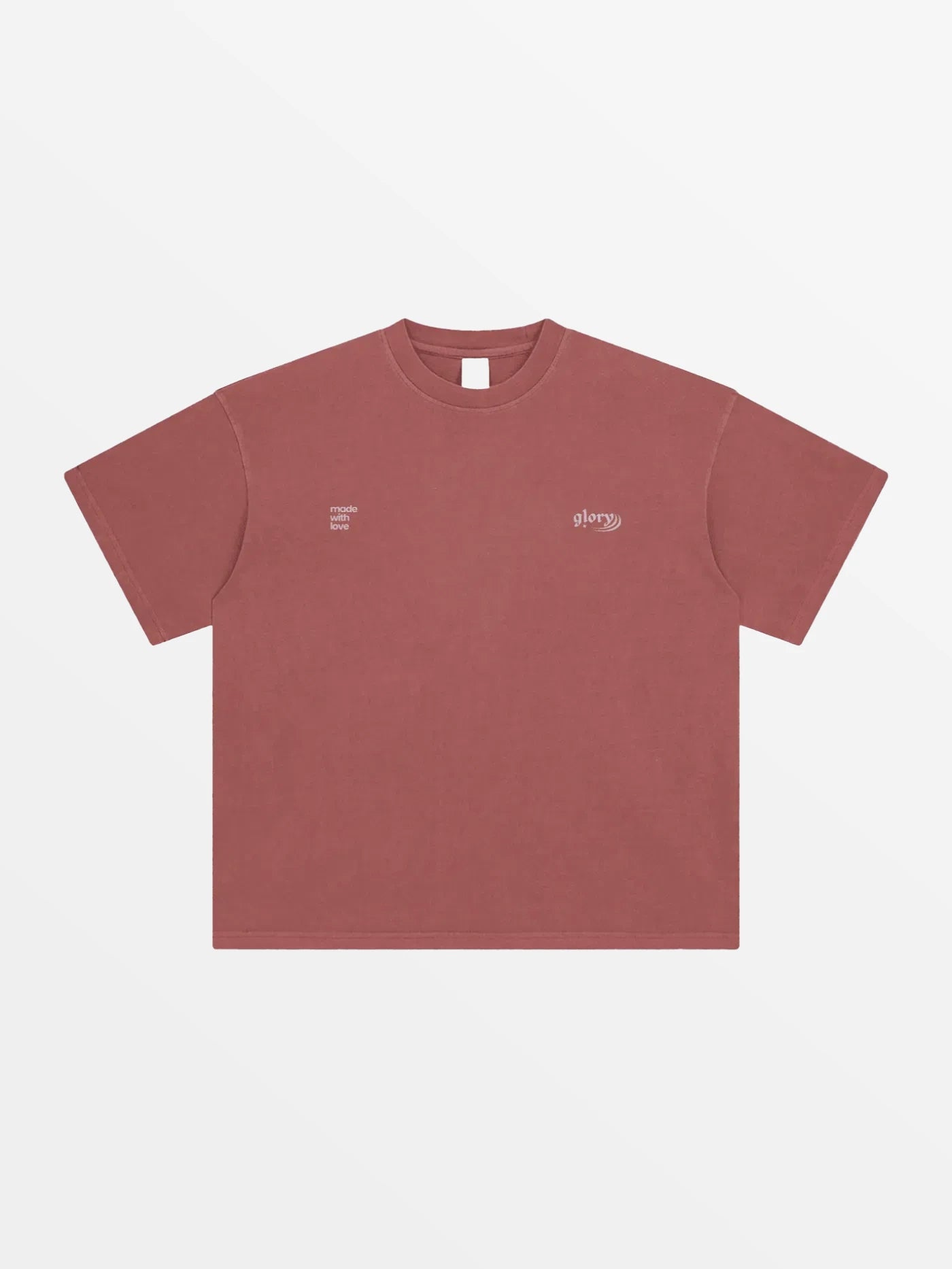 T-SHIRT "ILON"-SHINEANDGLORY-Brick Red-S-SHINEANDGLORY