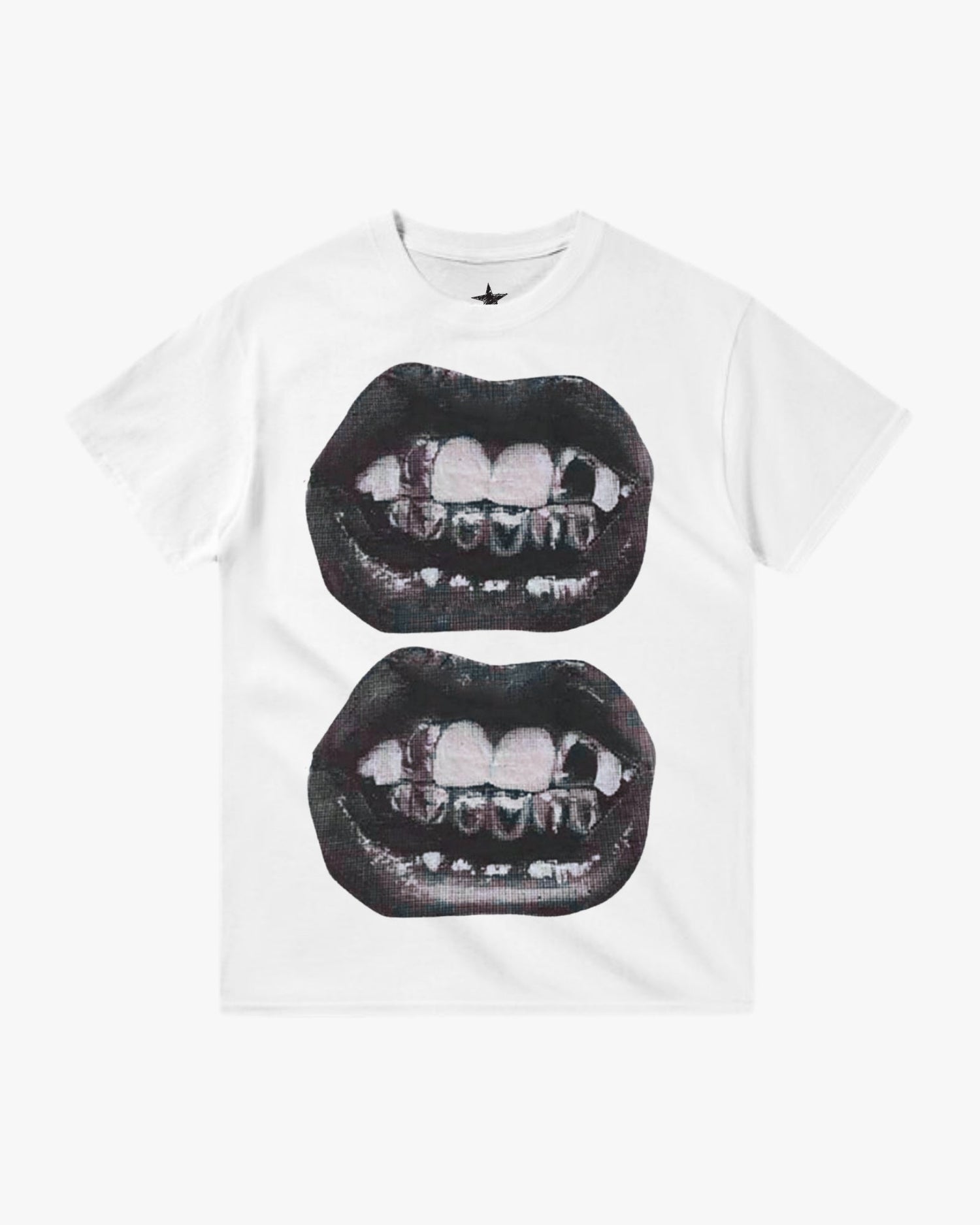 T-Shirt Double Grillz Blanc — T-Shirt Streetwear Y2K ShineAndGlory