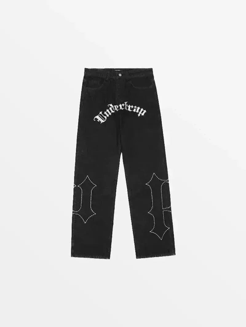 Jean Undertrap Noir — Pantalon Streetwear Y2K ShineAndGlory