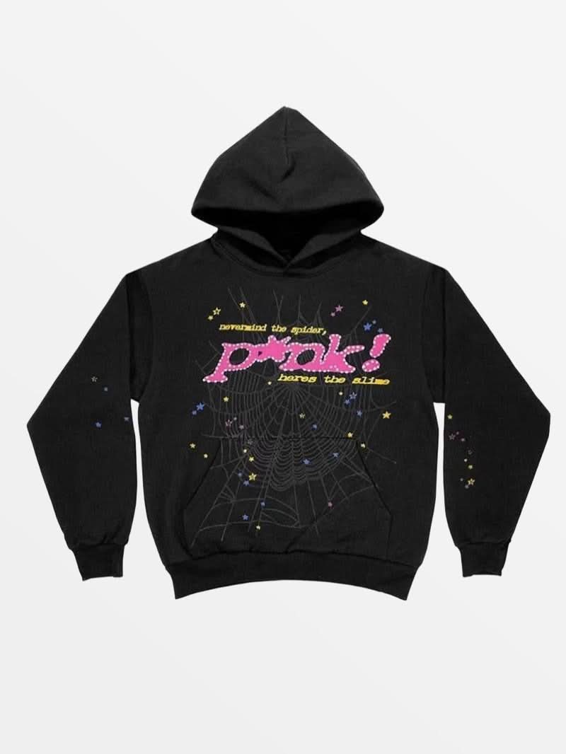 Hoodie Pink Noir — Hoodie Streetwear Y2K ShineAndGlory