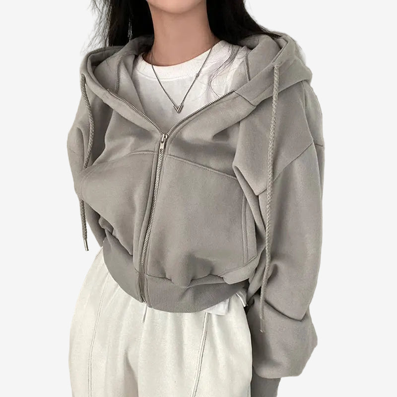 SUDADERA CON CREMALLERA "LAYERED"