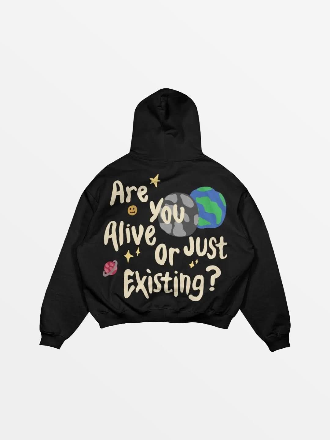 Hoodie Are You Alive Noir — Hoodie Streetwear Y2K ShineAndGlory