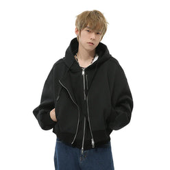 SUDADERA CON CREMALLERA "DOBLE CAPA"