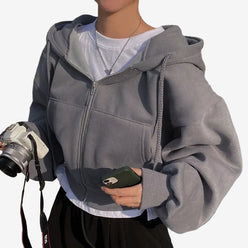 SUDADERA CON CREMALLERA "LAYERED"