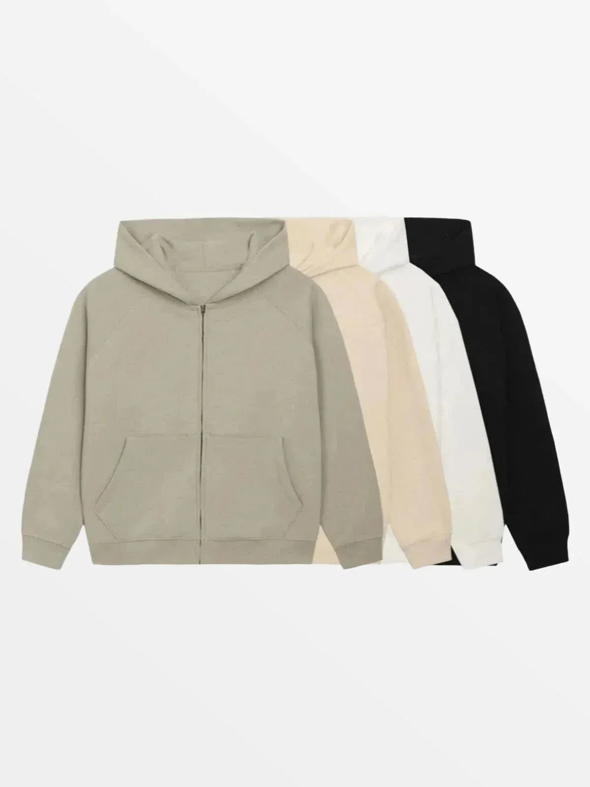 Sweat Zippé Original Beige — Sweat Zippé Streetwear Y2K ShineAndGlory