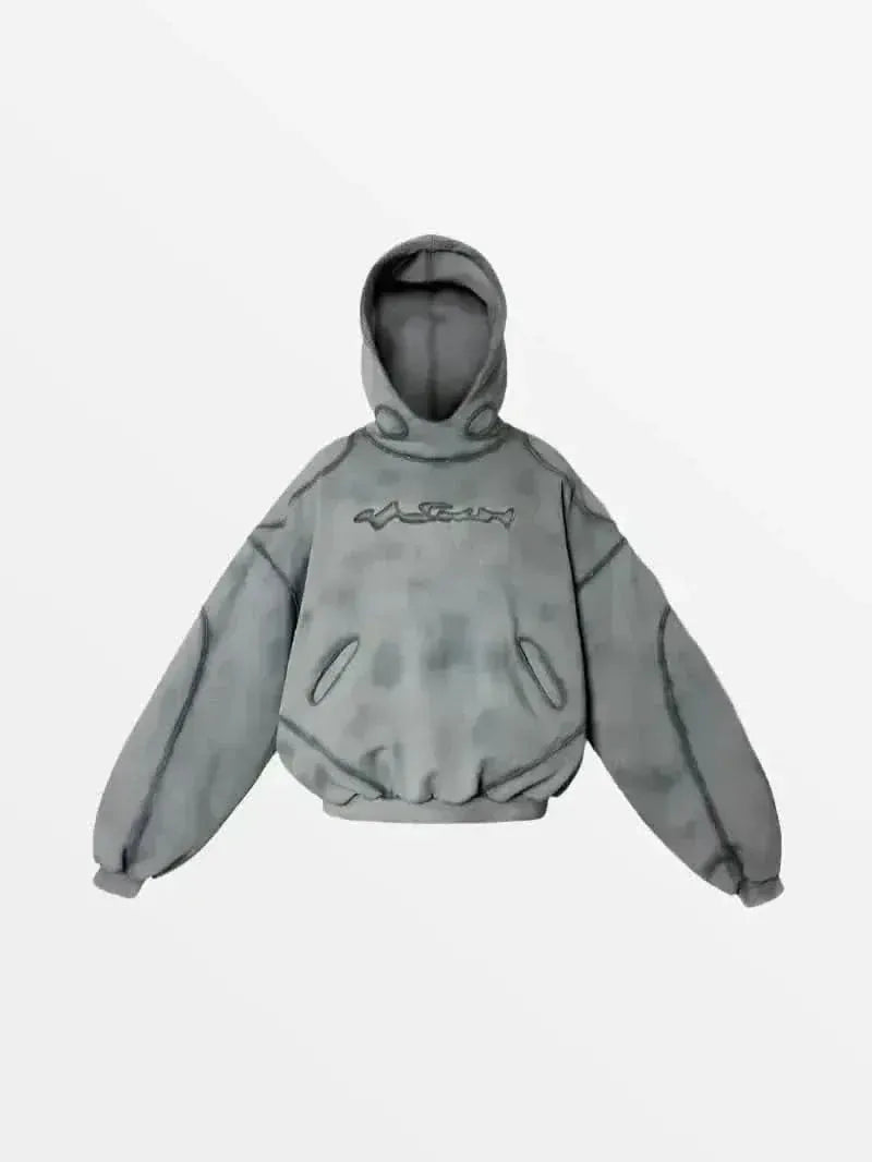 Hoodie Conex Gris — Hoodie Streetwear Y2K ShineAndGlory